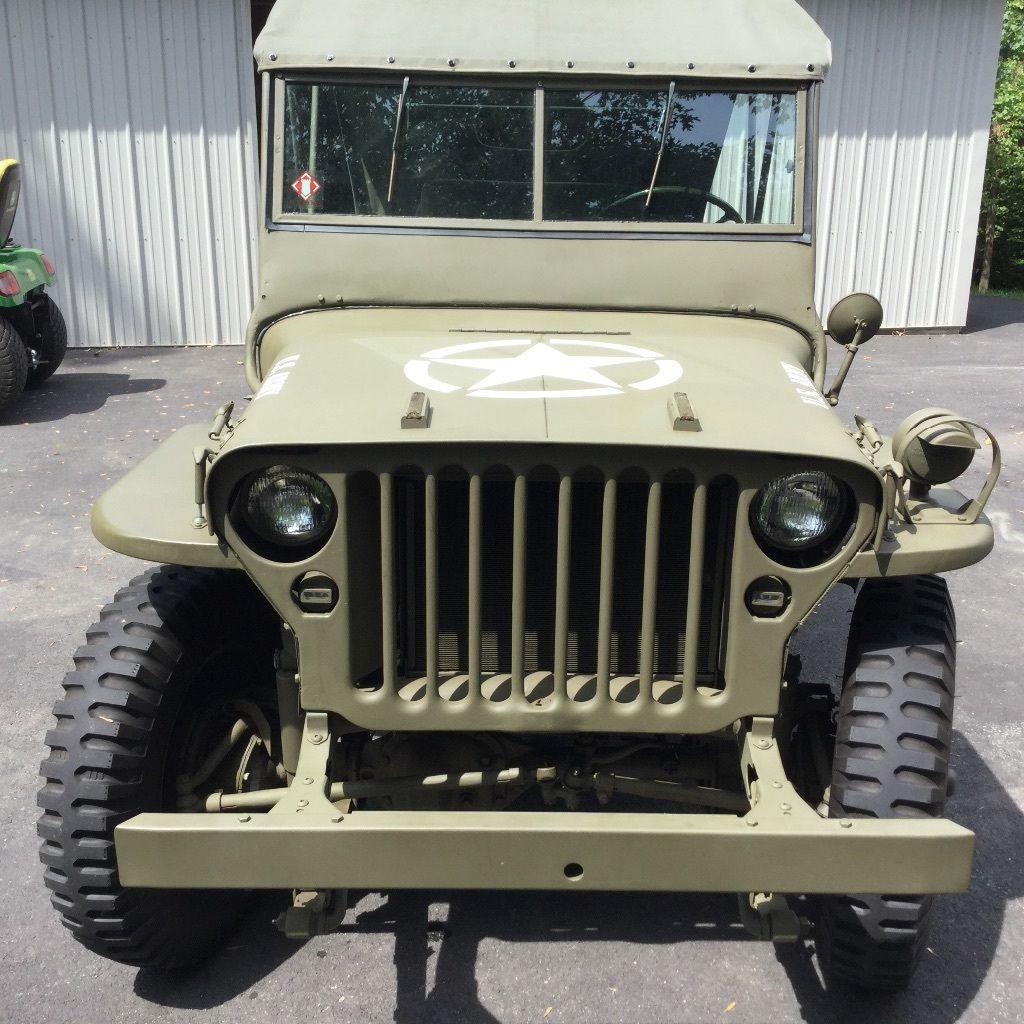 1943 Willys MB Jeep Complete frame off rebuild, new canvas, transmission, e...