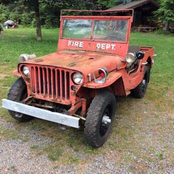 1943 WILLYS MB fire Jeep for restoration military for sale