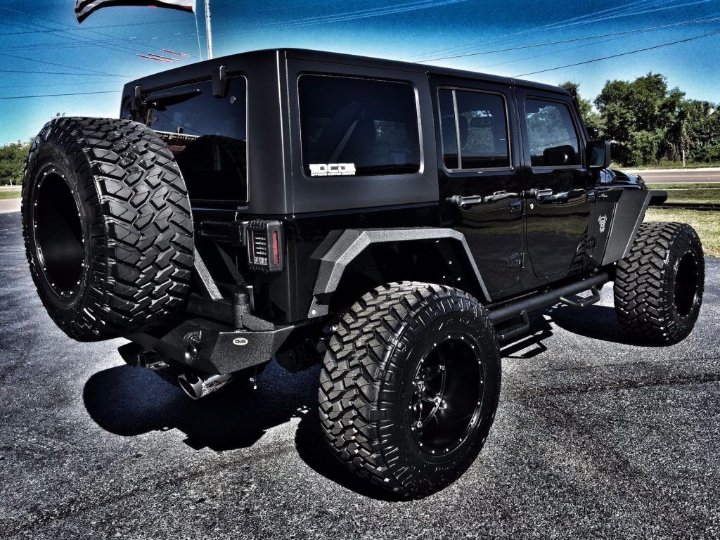 2017 Jeep Wrangler Rubicon Black OUT Custom FAB FOUR 38″S for sale
