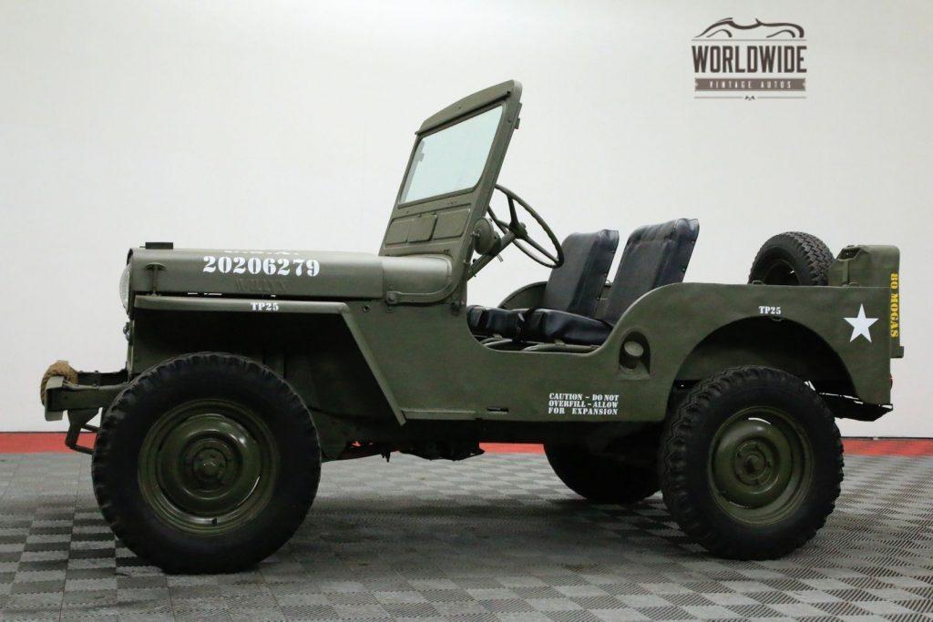 1948 Jeep Willys CJ2A Restored 4X4 Collector MILITARY