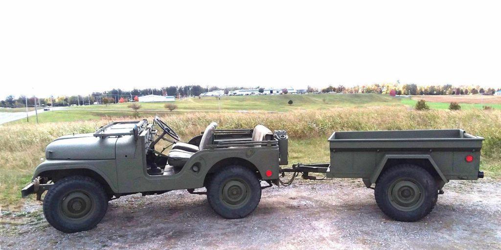 1968 Jeep CJ Military jeep and M416 trailer
