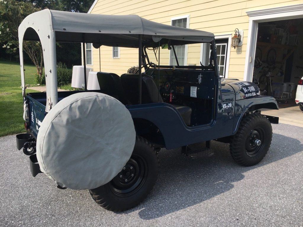 1958 Willys Jeep CJ-5  US Navy and M100 Trailer