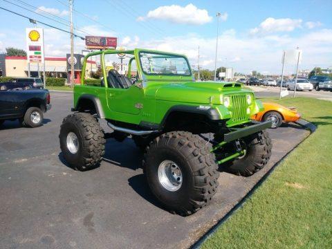 1992 Jeep YJ  LIME Green 4X4 Frame OFF Restoration Coyote ENGIN for sale