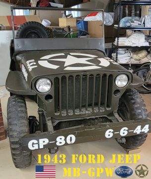 1943 Ford Mb-Gpw WWII ARMY JEEP for sale