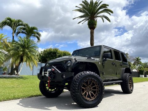 2015 Jeep Wrangler RARE *tank* Green ~ Fully Built Unlimited Sport for sale