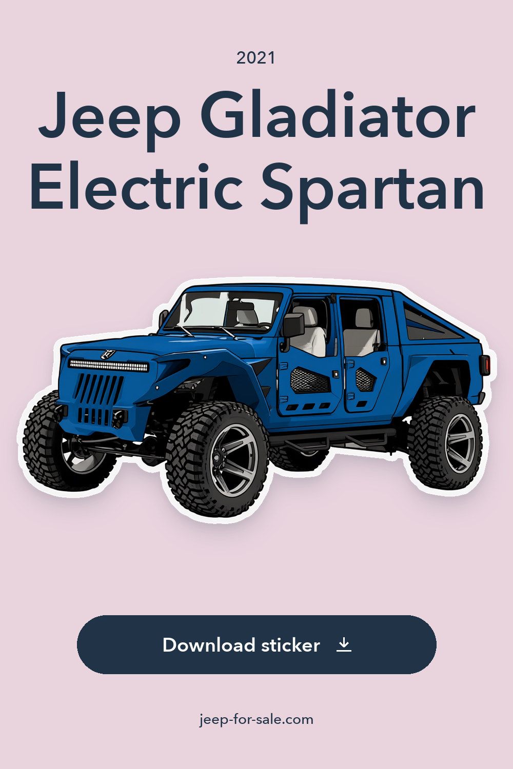 2021 Jeep Gladiator Electric Spartan sticker preview