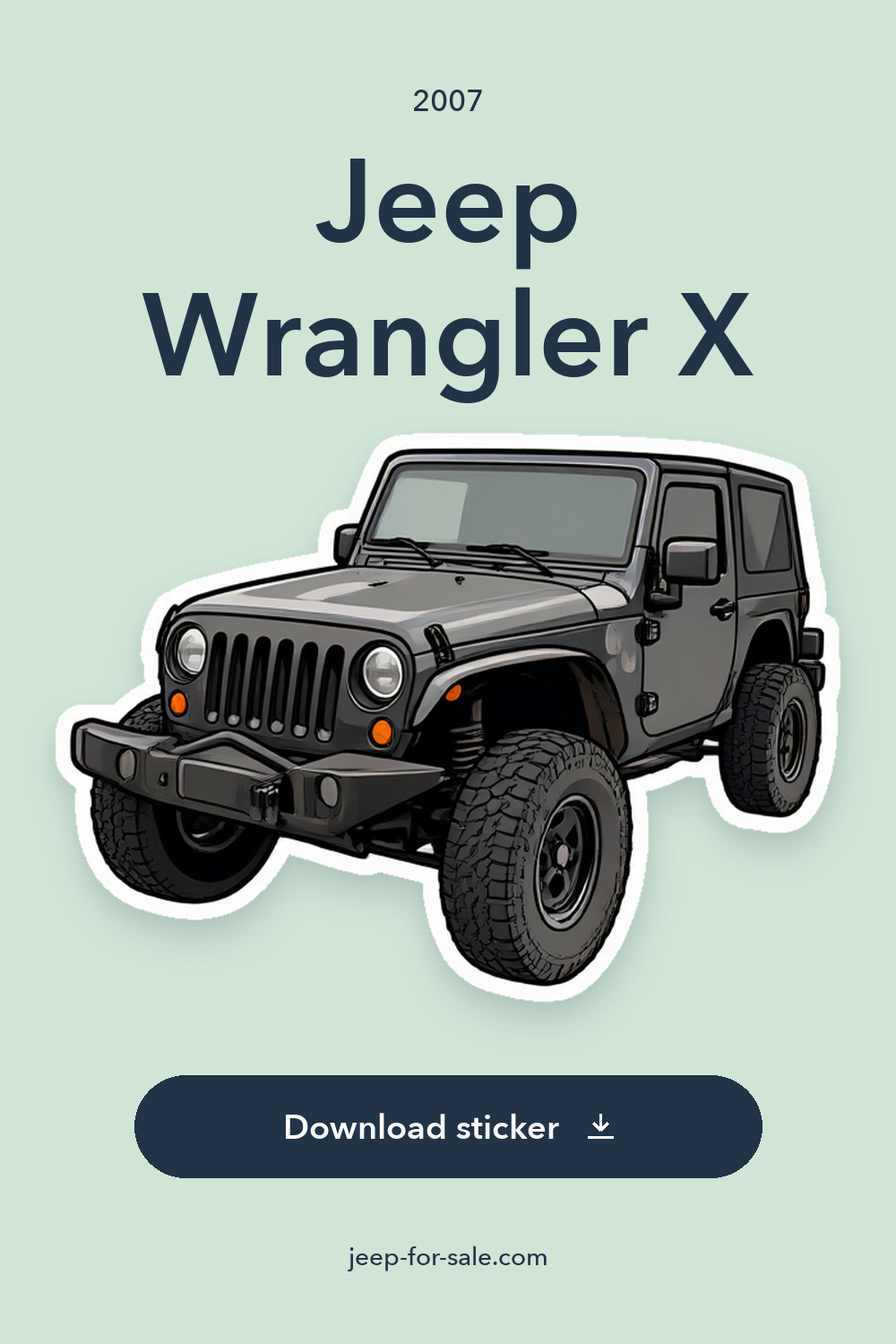 2007 Jeep Wrangler X sticker preview