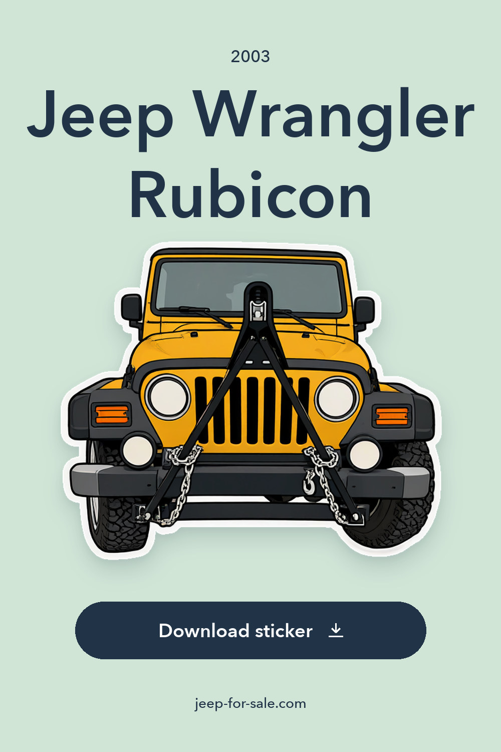 2003 Jeep Wrangler Rubicon sticker preview